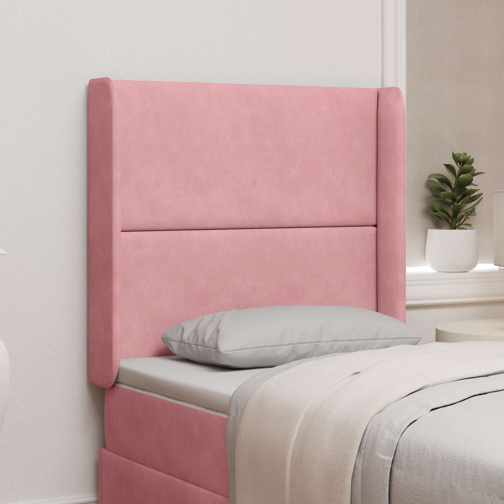 Kopfteil Ohr Rosa 80 x 16 x 4 cm Samt
