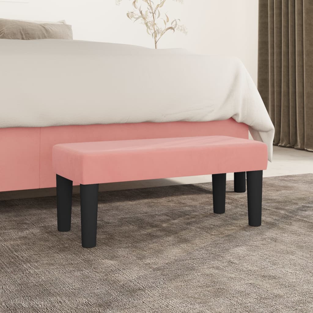 Sitzbank Rosa 70x30x30 cm Samt