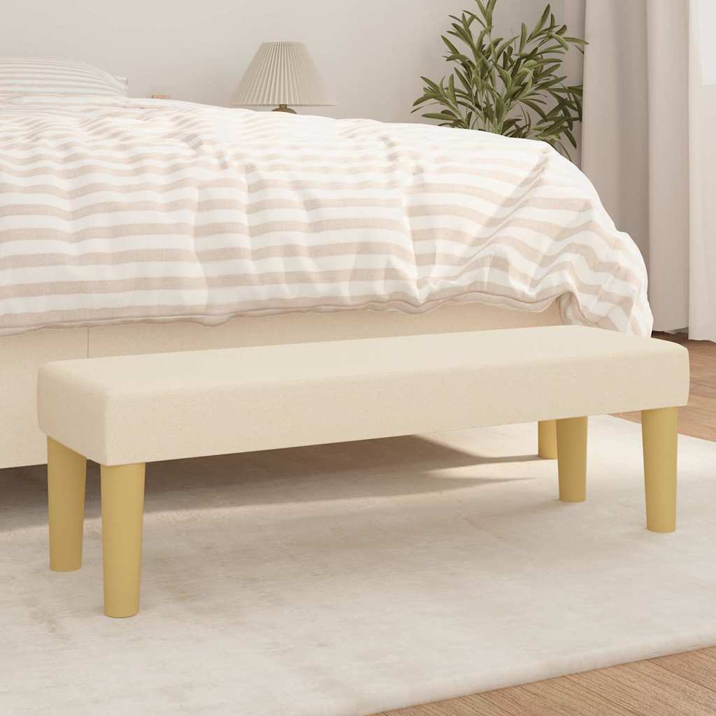 Bank Creme 100 x 30 x 30 cm Stoff