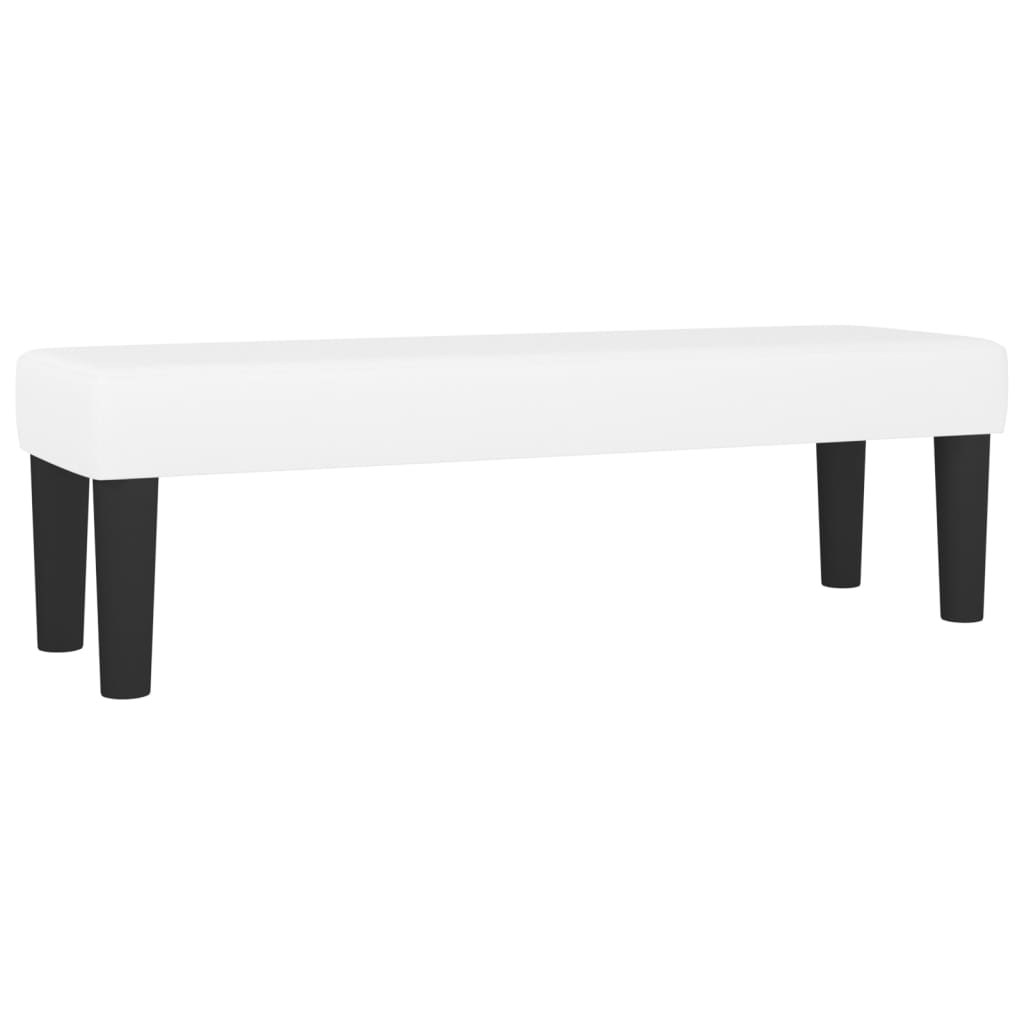 Sitzbank Weiß 100x30x30 cm Kunstleder