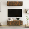 TV-Wandschränke 4 Stk. Räuchereiche 60x30x30 cm Holzwerkstoff