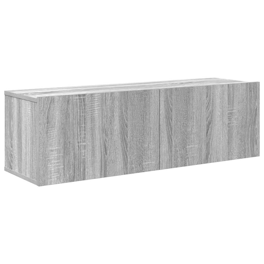 3-tlg. TV-Schrank-Set Grau Sonoma Holzwerkstoff