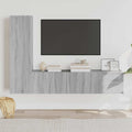 3-tlg. TV-Schrank-Set Grau Sonoma Holzwerkstoff
