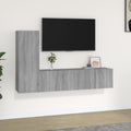 3-tlg. TV-Schrank-Set Grau Sonoma Holzwerkstoff