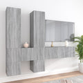 7-tlg. TV-Schrank-Set Grau Sonoma Holzwerkstoff