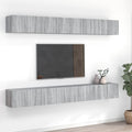8-tlg. TV-Schrank-Set Grau Sonoma 60x30x30 cm Holzwerkstoff