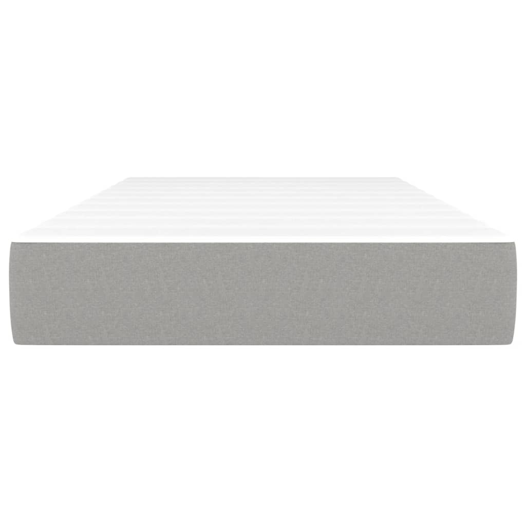 Taschenfederkernmatratze Mittel Hellgrau 80x200x20 cm Stoff