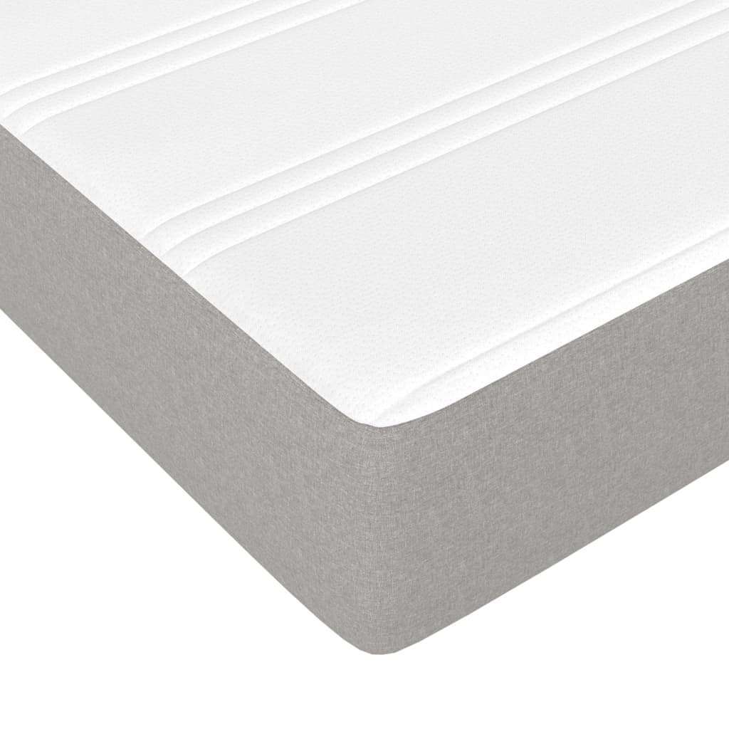 Taschenfederkernmatratze Mittel Hellgrau 80x200x20 cm Stoff