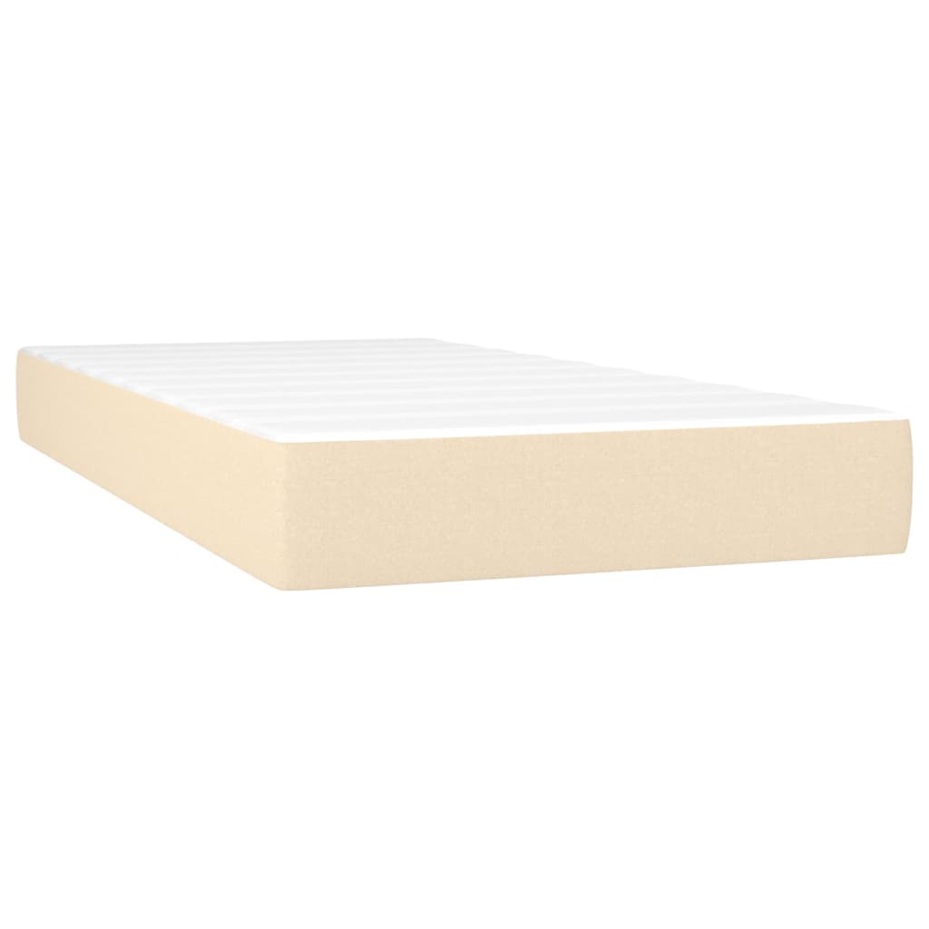 Taschenfederkernmatratze Mittel Creme 80x200x20 cm Stoff