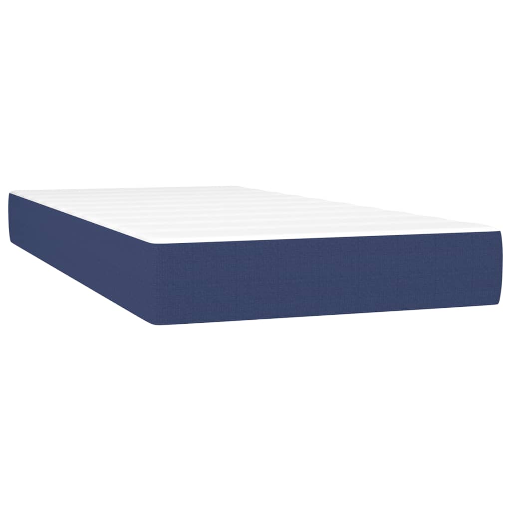 Taschenfederkernmatratze Mittel Blau 80x200x20 cm Stoff