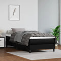 Taschenfederkernmatratze Mittel Schwarz 80x200x20 cm Kunstleder