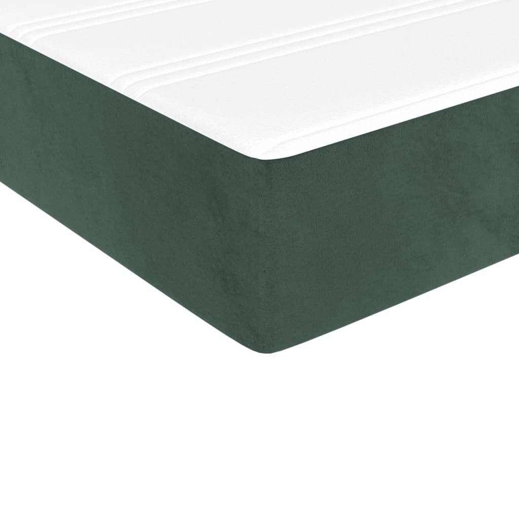 Taschenfederkernmatratze Mittel Dunkelgrün 80x200x20 cm Samt