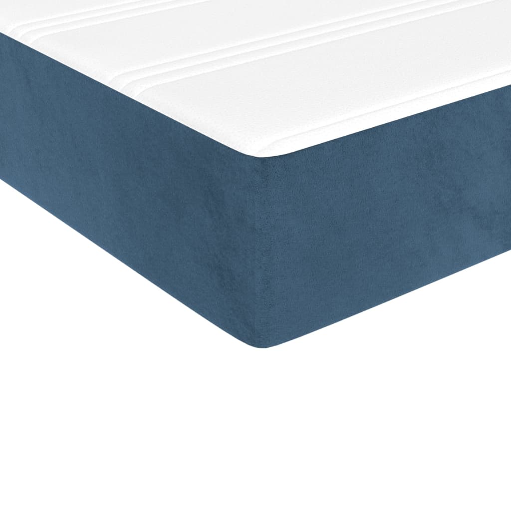 Taschenfederkernmatratze Mittel Dunkelblau 80x200x20 cm Samt