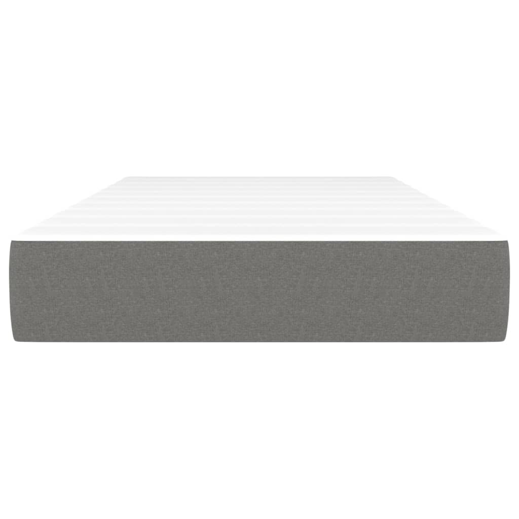 Taschenfederkernmatratze Mittel Dunkelgrau 90x190x20 cm Stoff