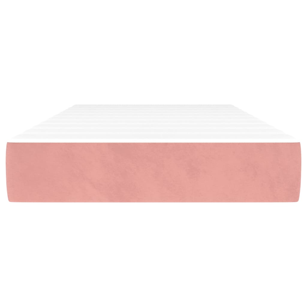 Taschenfederkernmatratze Mittel Rosa 90x190x20 cm Samt