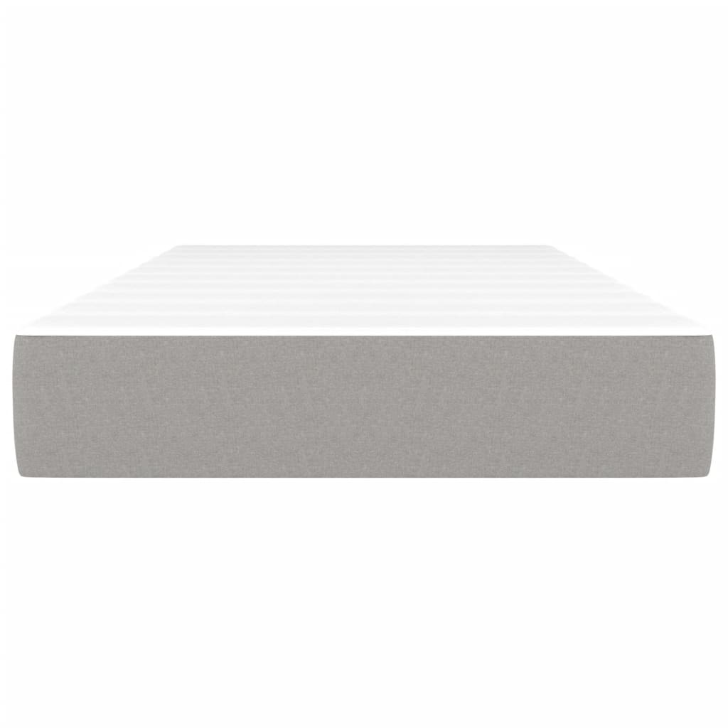 Taschenfederkernmatratze Mittel Hellgrau 90x200x20 cm Stoff