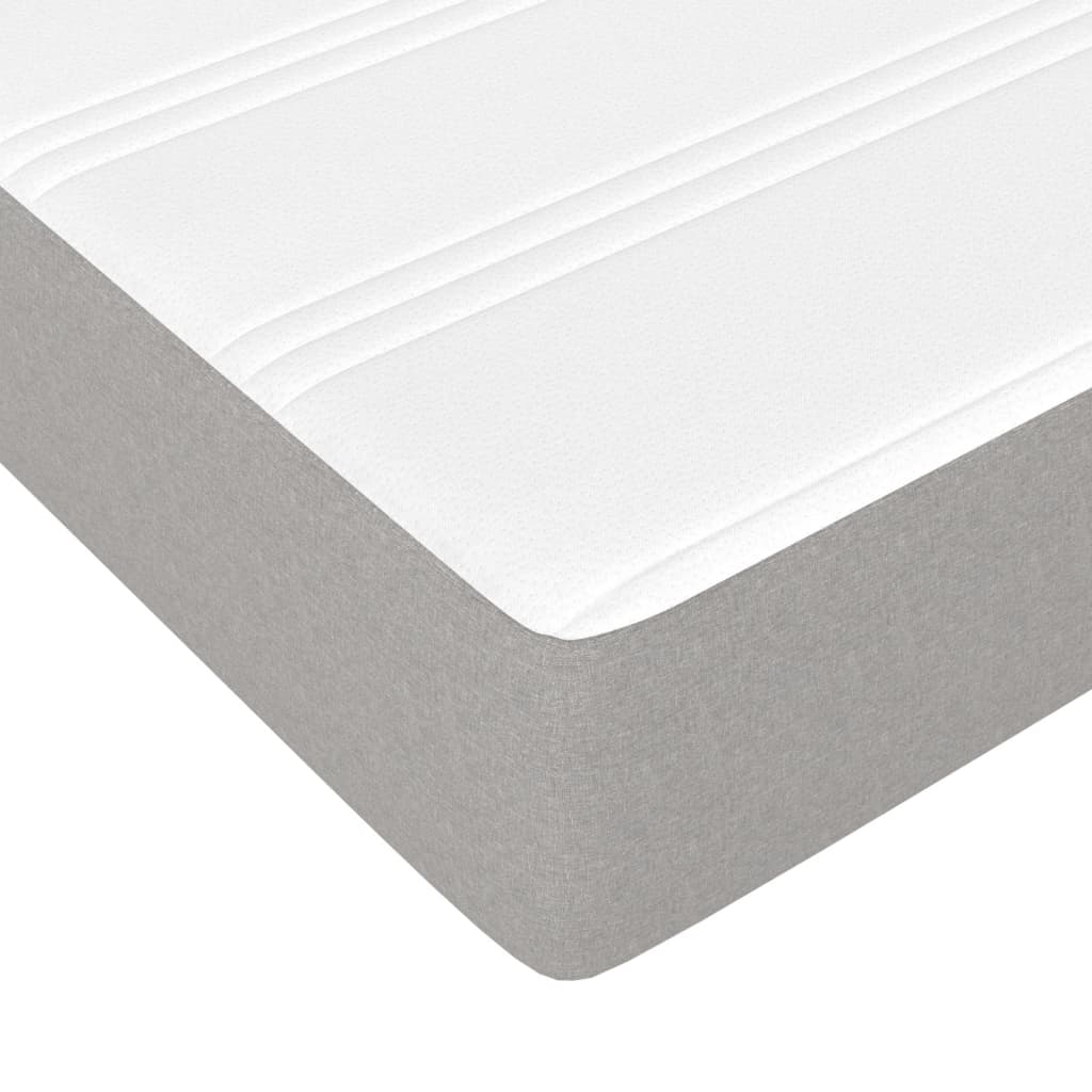 Taschenfederkernmatratze Mittel Hellgrau 90x200x20 cm Stoff