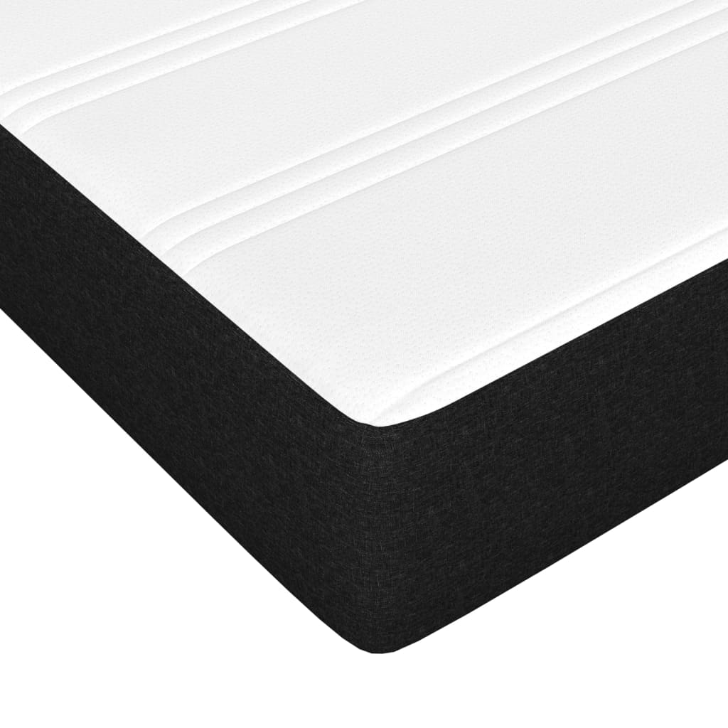 Taschenfederkernmatratze Mittel Schwarz 90x200x20 cm Stoff