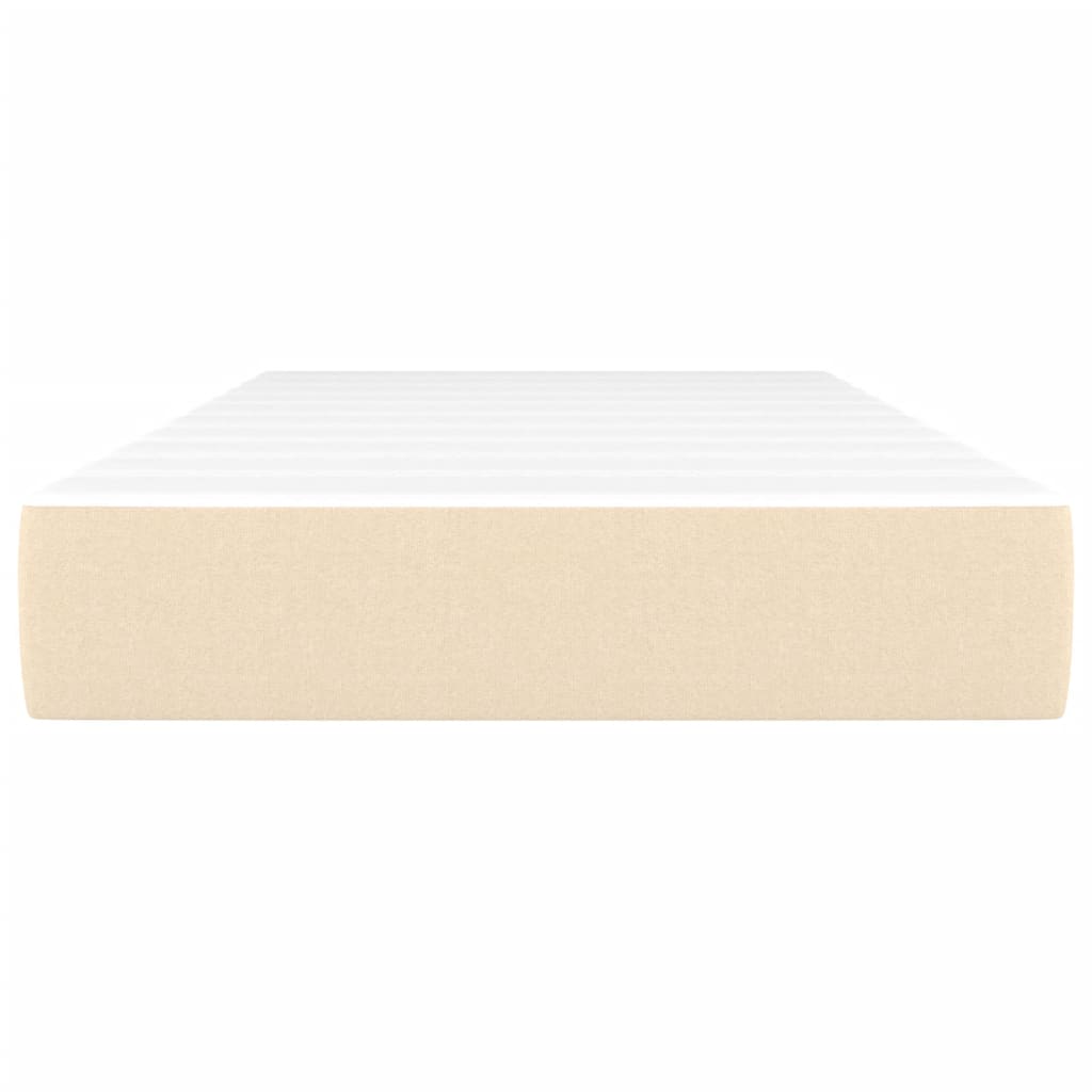 Taschenfederkernmatratze Mittel Creme 90x200x20 cm Stoff