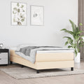 Taschenfederkernmatratze Mittel Creme 90x200x20 cm Stoff
