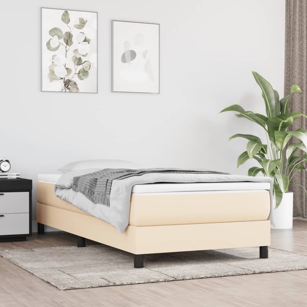 Taschenfederkernmatratze Mittel Creme 90x200x20 cm Stoff