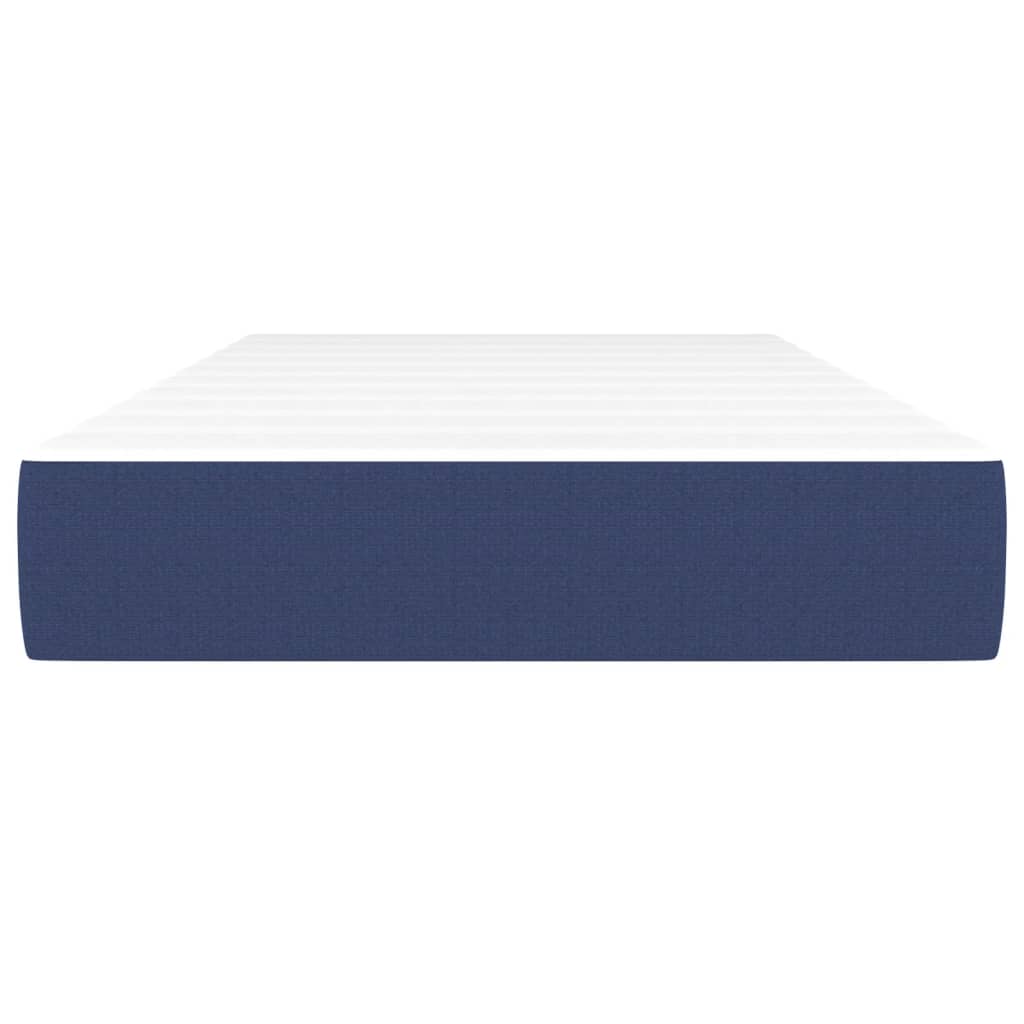 Taschenfederkernmatratze Mittel Blau 90x200x20 cm Stoff
