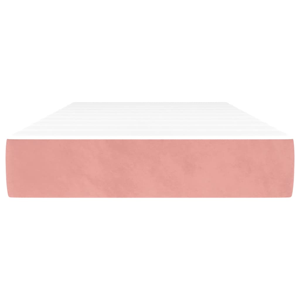 Taschenfederkernmatratze Mittel Rosa 90x200x20 cm Samt
