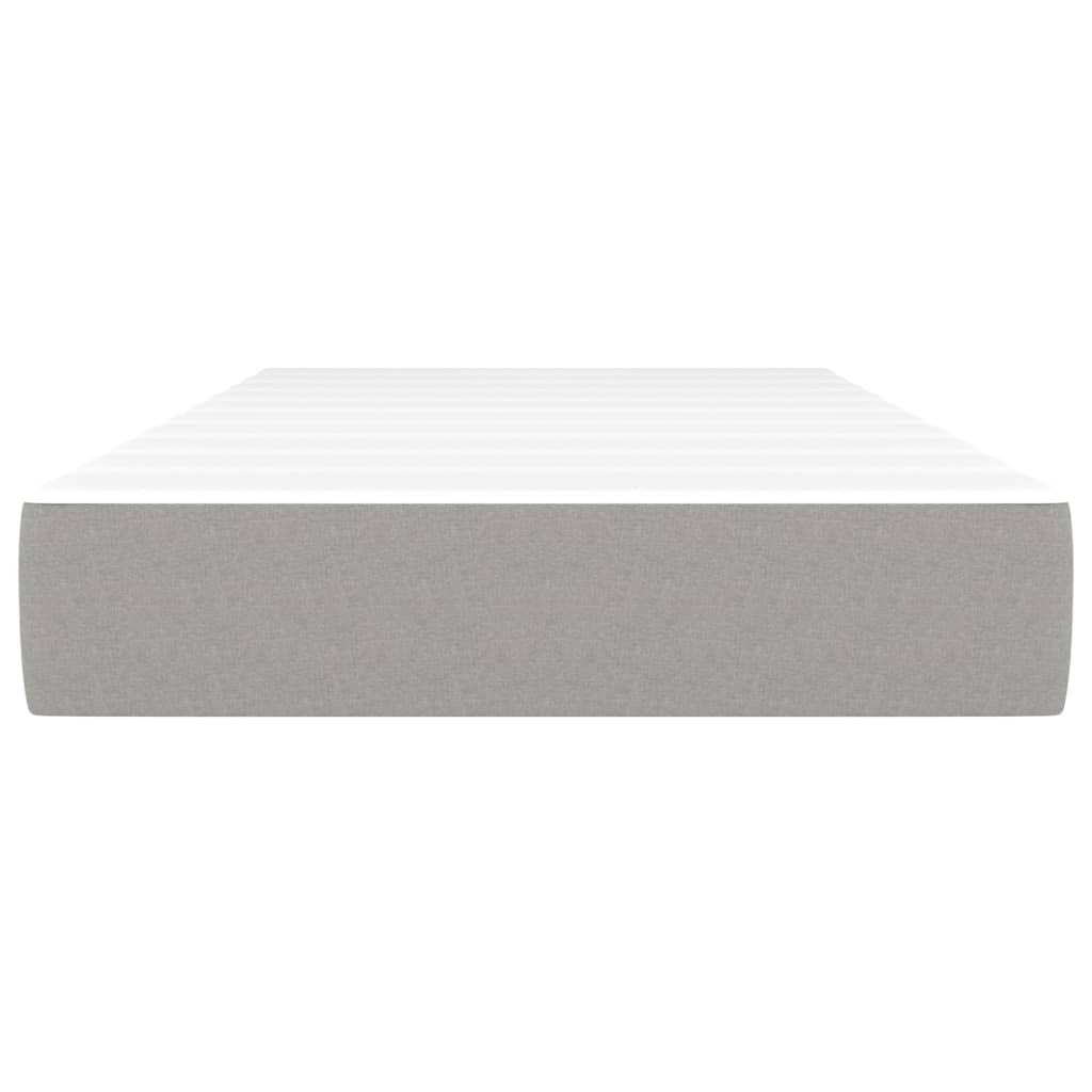 Taschenfederkernmatratze Mittel Hellgrau 100x200x20 cm Stoff