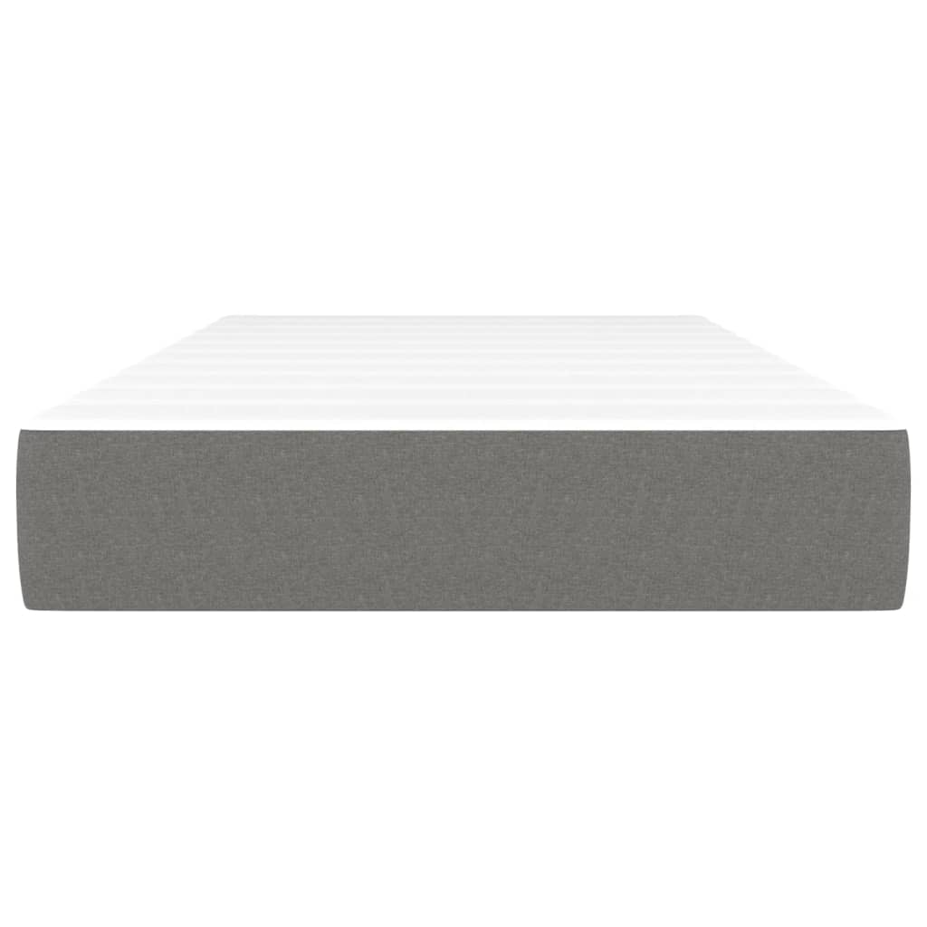 Taschenfederkernmatratze Mittel Dunkelgrau 100x200x20 cm Stoff