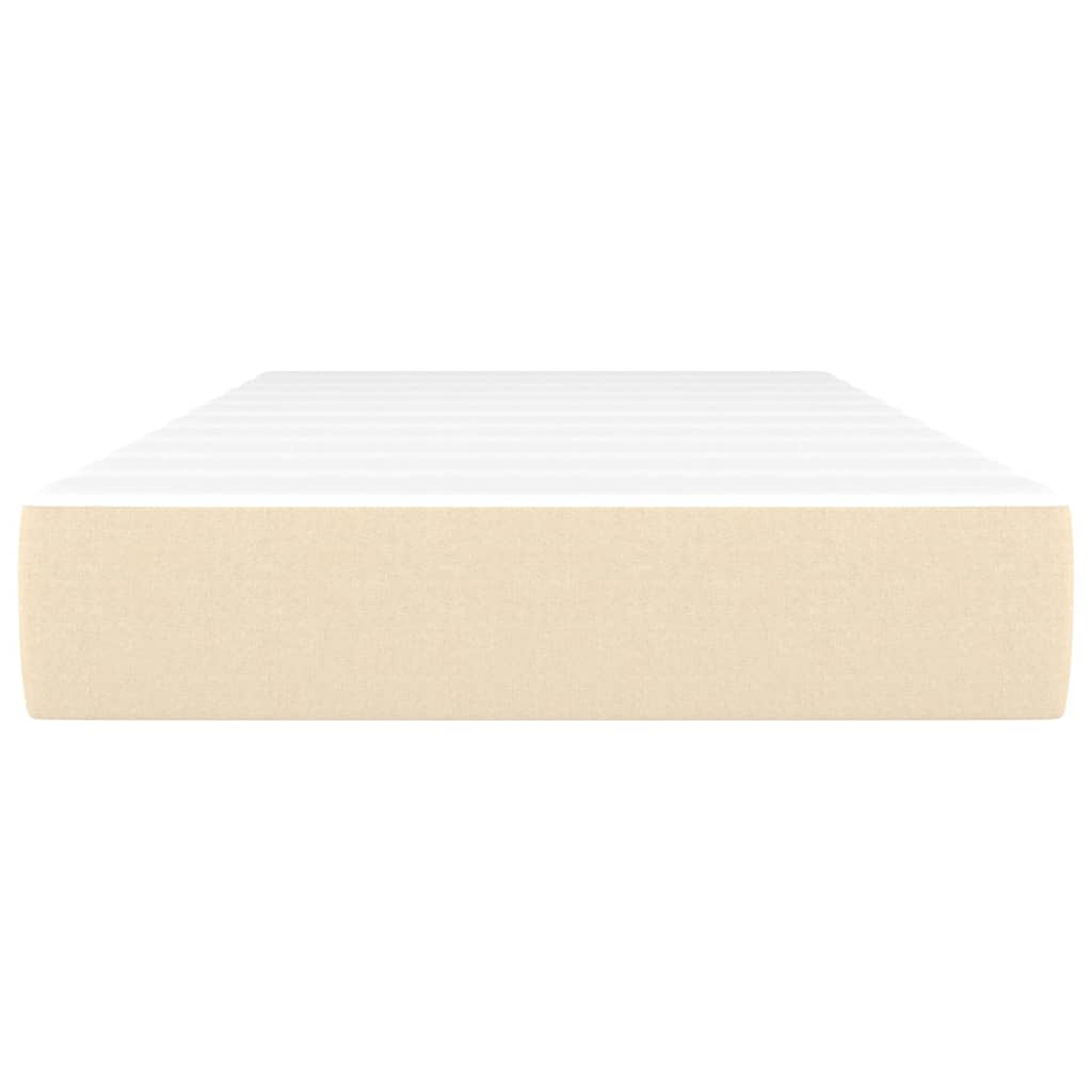 Taschenfederkernmatratze Mittel Creme 100x200x20 cm Stoff