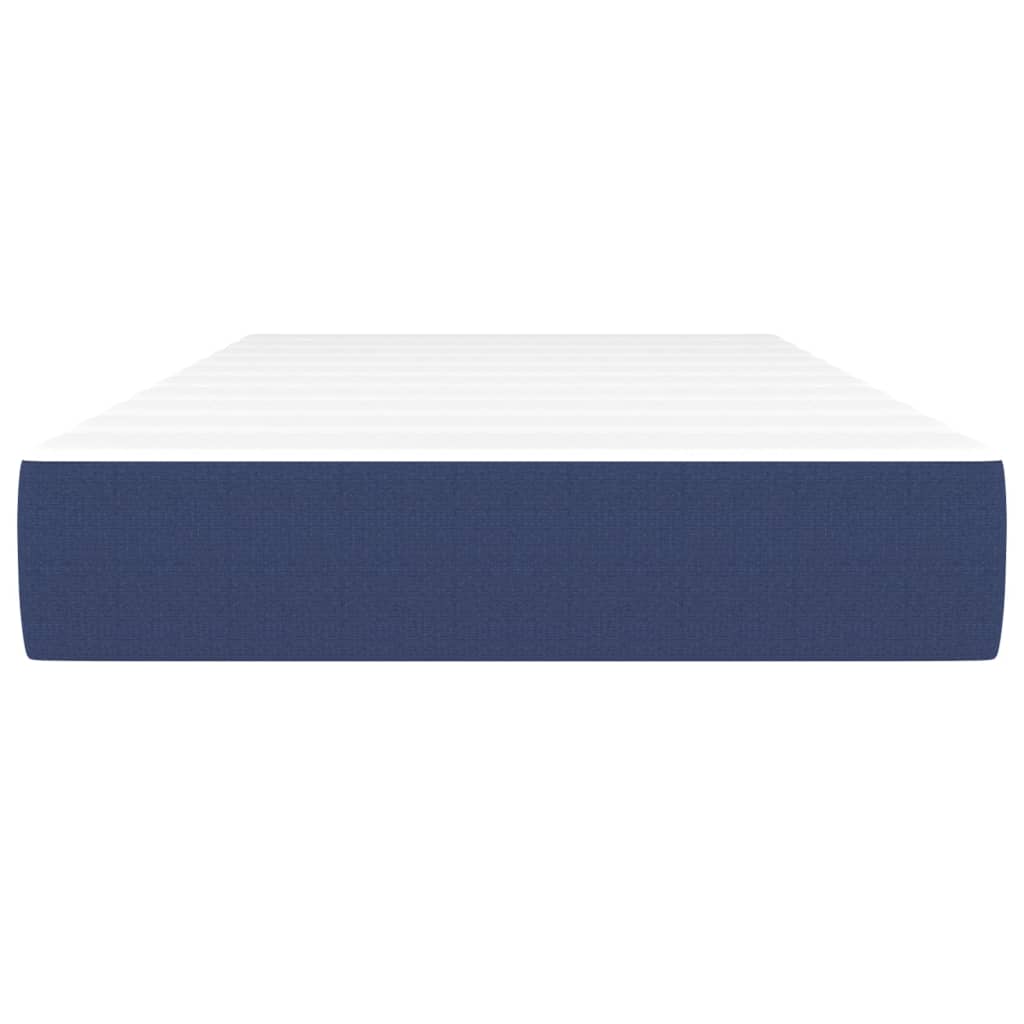 Taschenfederkernmatratze Mittel Blau 100x200x20 cm Stoff
