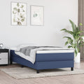 Taschenfederkernmatratze Mittel Blau 100x200x20 cm Stoff