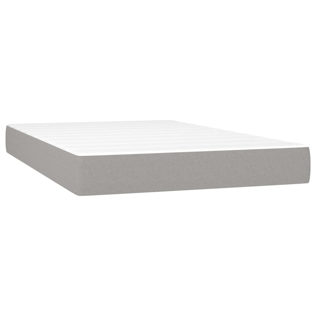 Taschenfederkernmatratze Mittel Hellgrau 120x200x20 cm Stoff