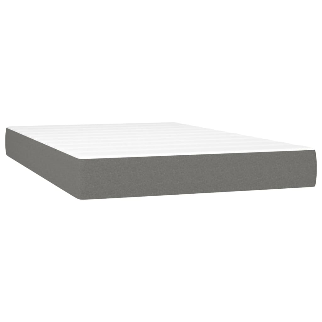 Taschenfederkernmatratze Mittel Dunkelgrau 120x200x20 cm Stoff