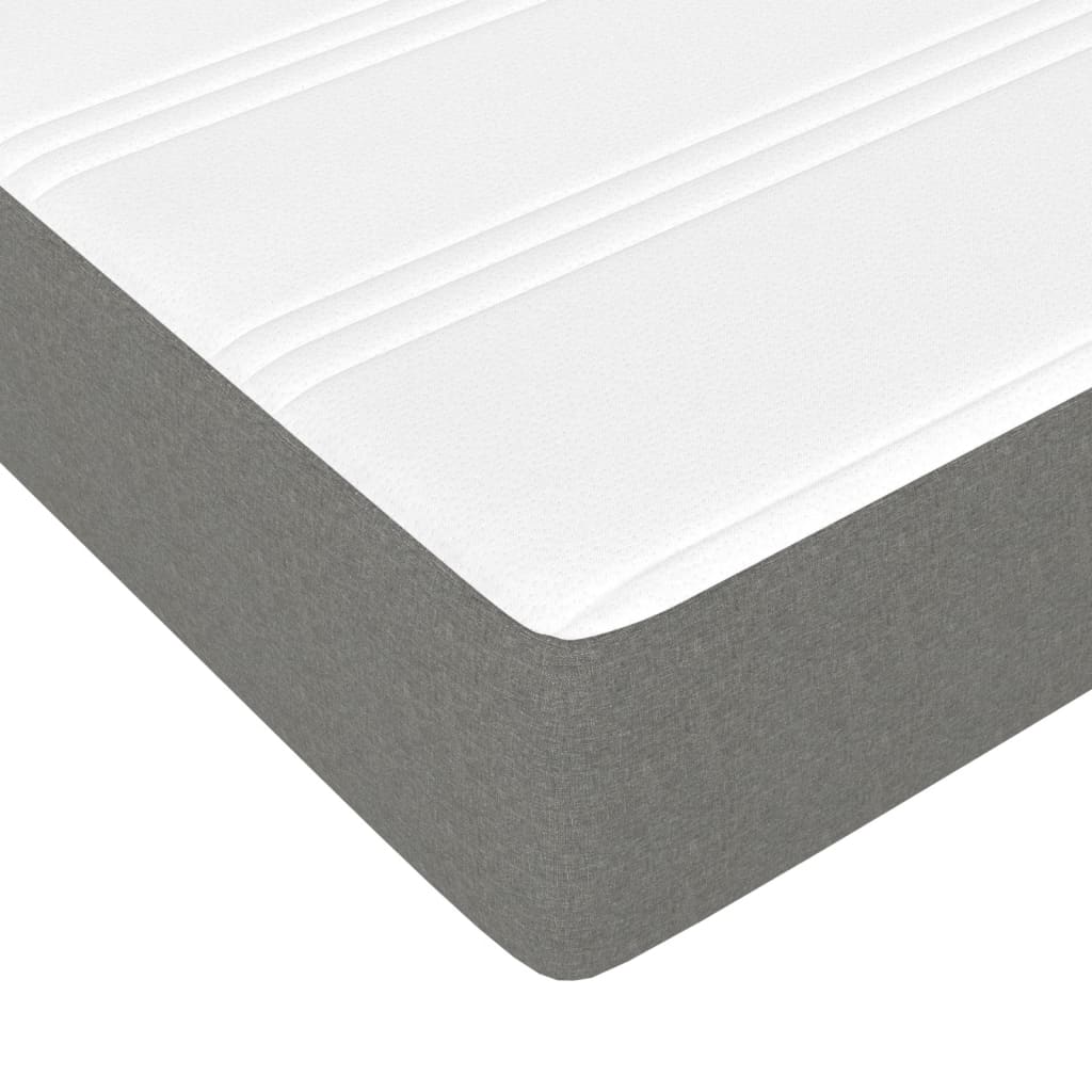 Taschenfederkernmatratze Mittel Dunkelgrau 120x200x20 cm Stoff