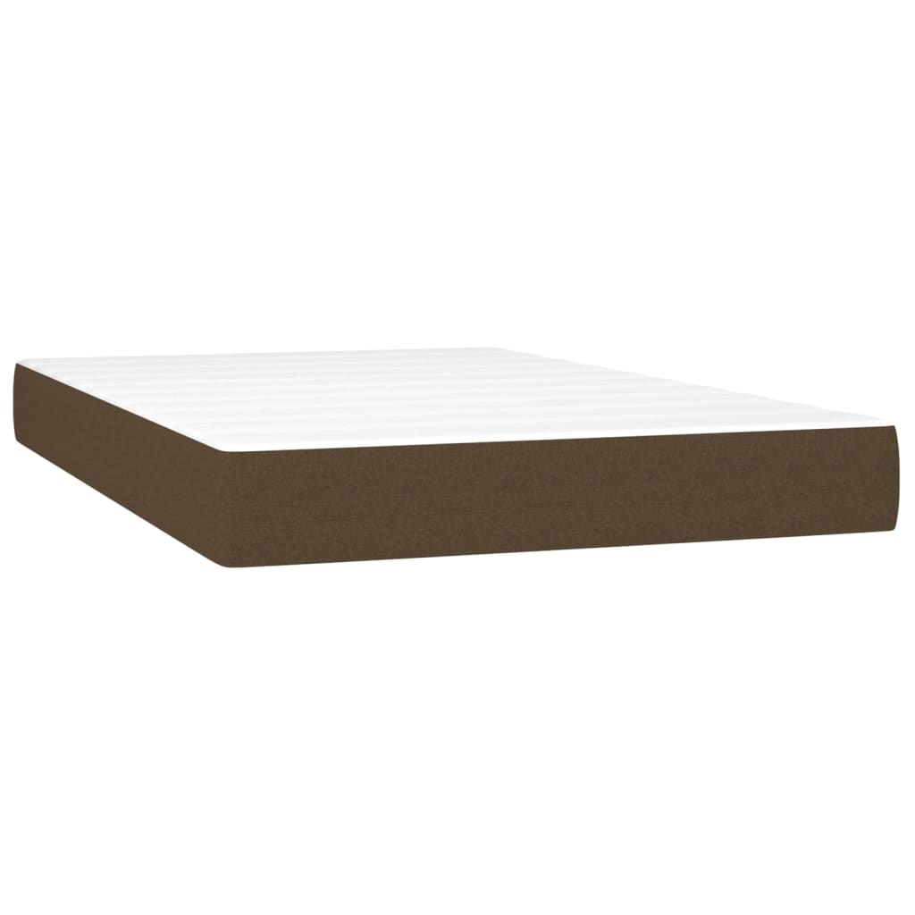 Taschenfederkernmatratze Mittel Dunkelbraun 120x200x20 cm Stoff