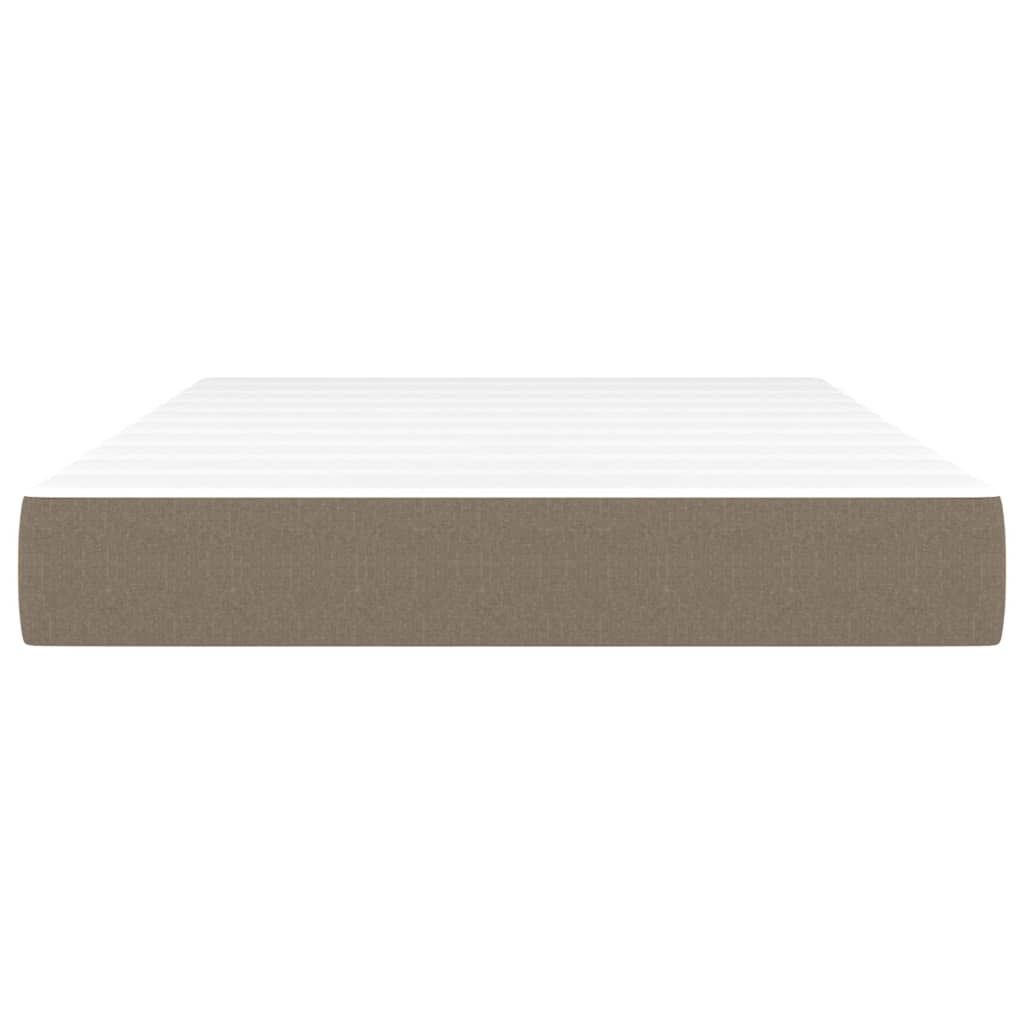 Taschenfederkernmatratze Mittel Taupe 120x200x20 cm Stoff