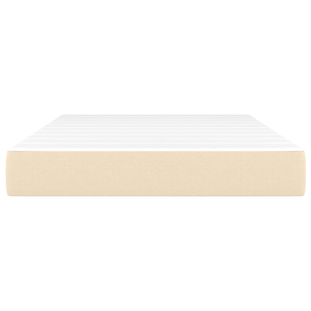 Taschenfederkernmatratze Mittel Creme 120x200x20 cm Stoff