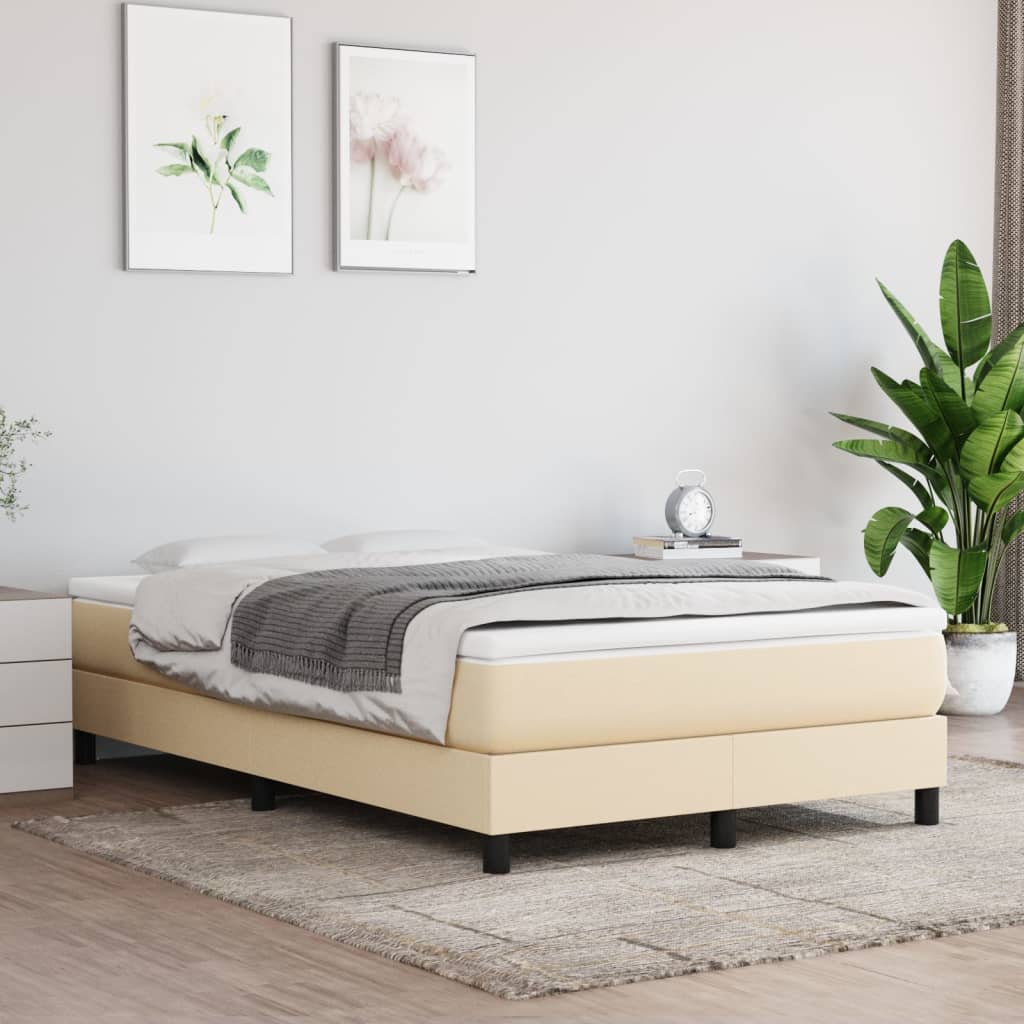 Taschenfederkernmatratze Mittel Creme 120x200x20 cm Stoff
