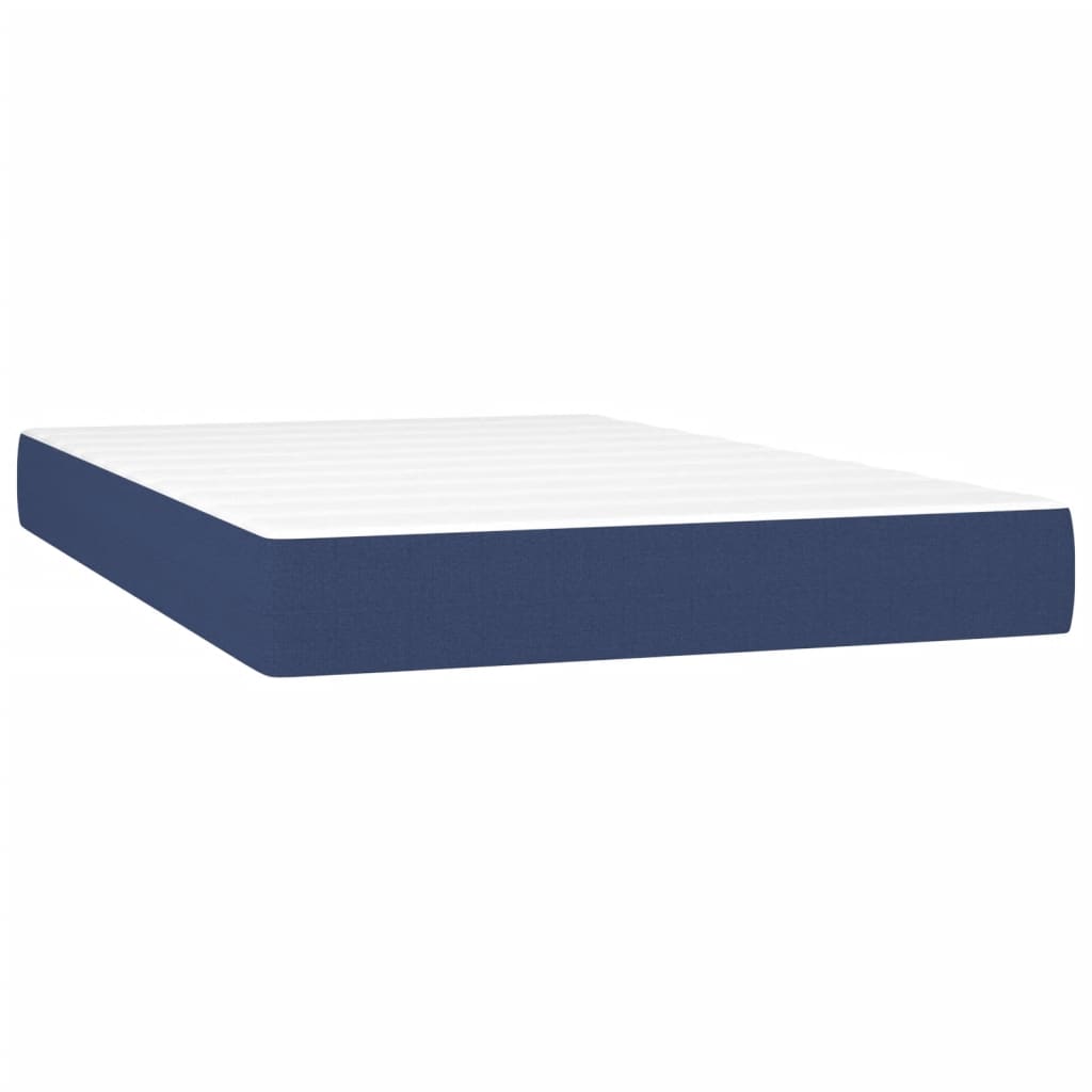 Taschenfederkernmatratze Mittel Blau 120x200x20 cm Stoff