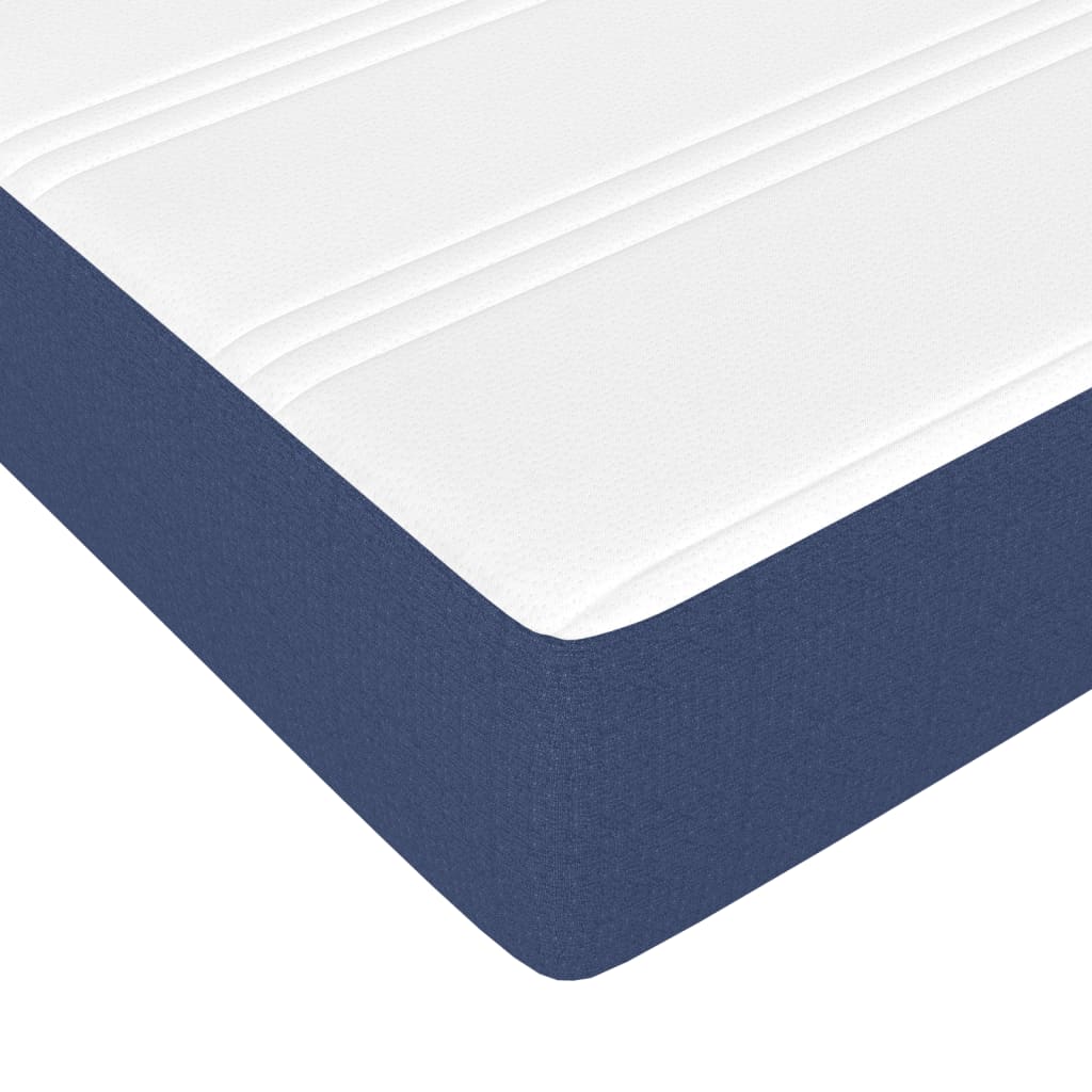 Taschenfederkernmatratze Mittel Blau 120x200x20 cm Stoff