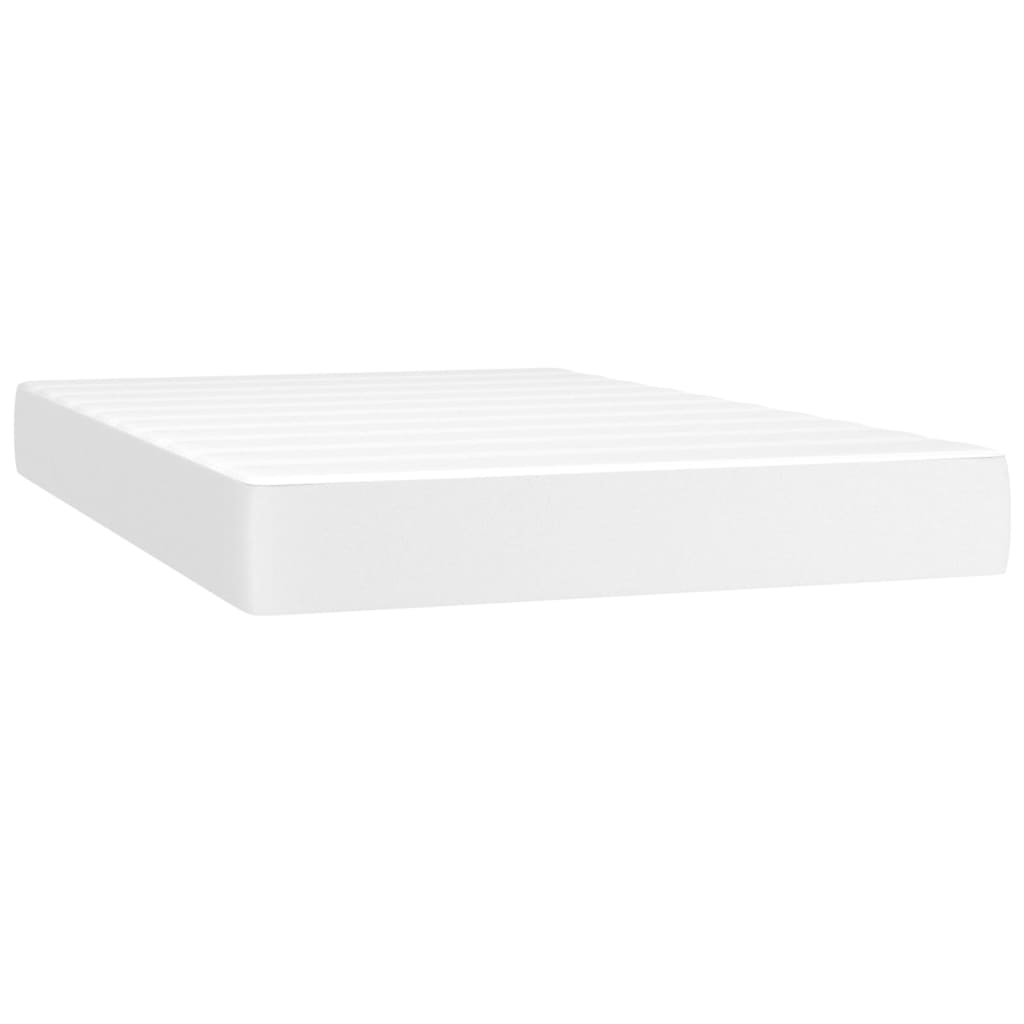 Taschenfederkernmatratze Mittel Weiß 120x200x20 cm Kunstleder