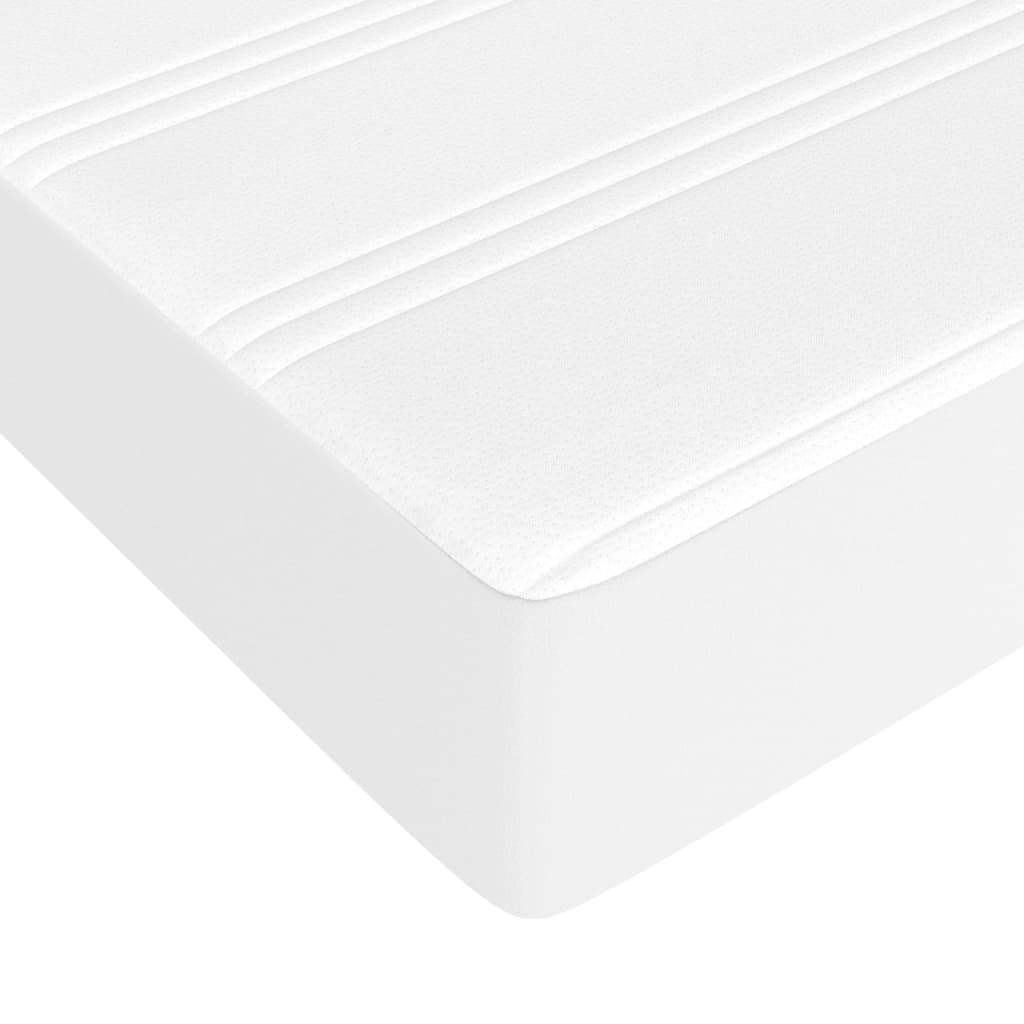Taschenfederkernmatratze Mittel Weiß 120x200x20 cm Kunstleder