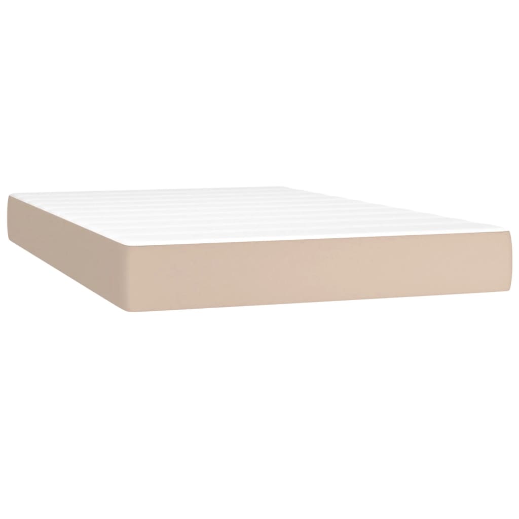 Taschenfederkernmatratze Mittel Cappuccino 120x200x20 cm Kunstleder