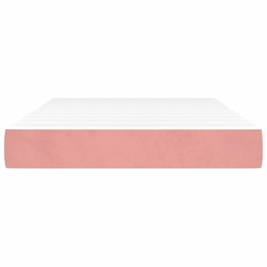 Taschenfederkernmatratze Mittel Rosa 120x200x20 cm Samt