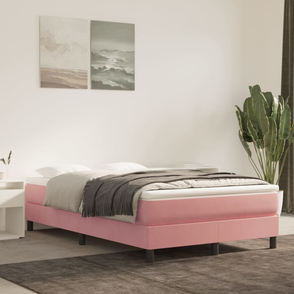 Taschenfederkernmatratze Mittel Rosa 120x200x20 cm Samt