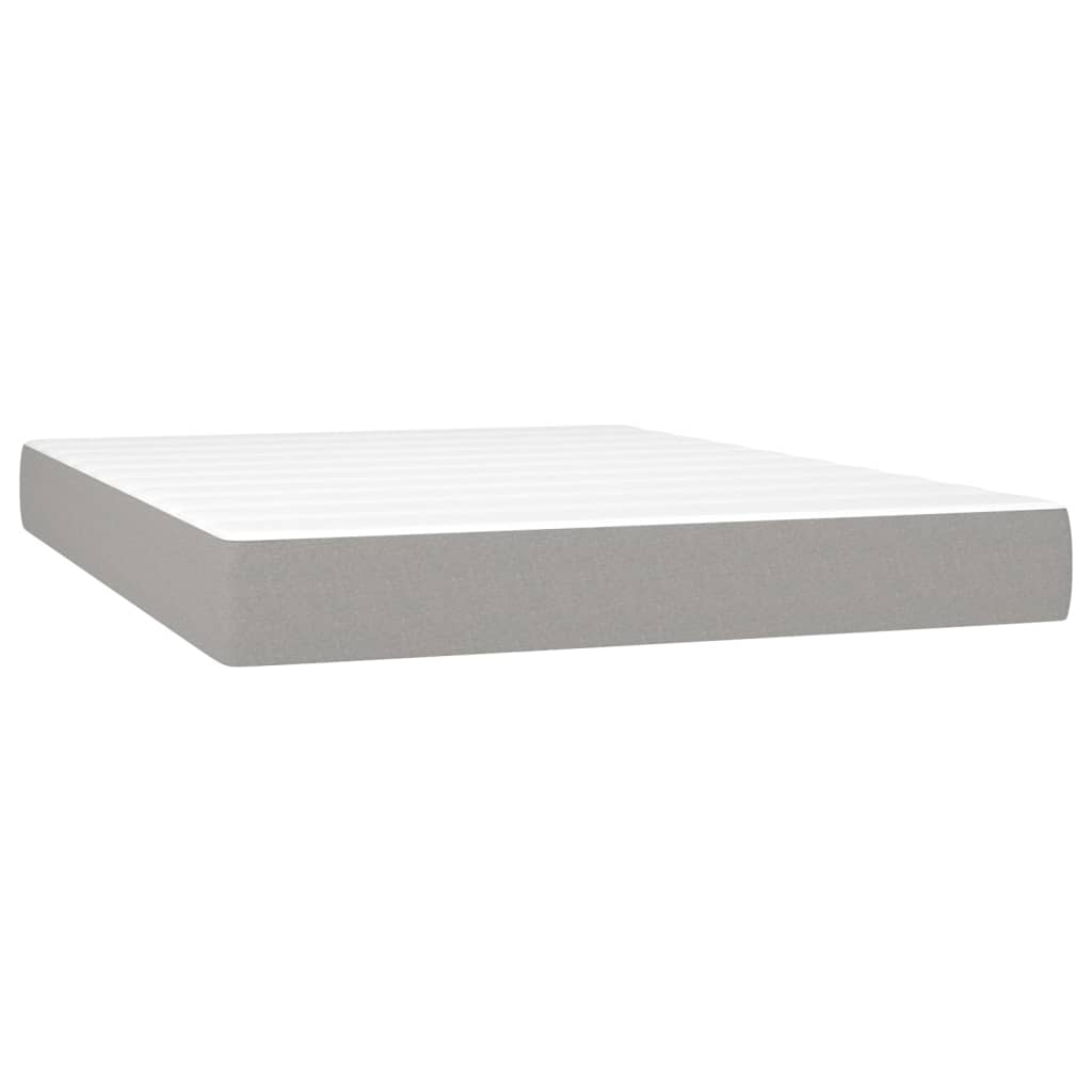 Taschenfederkernmatratze Mittel Hellgrau 140x190x20 cm Stoff