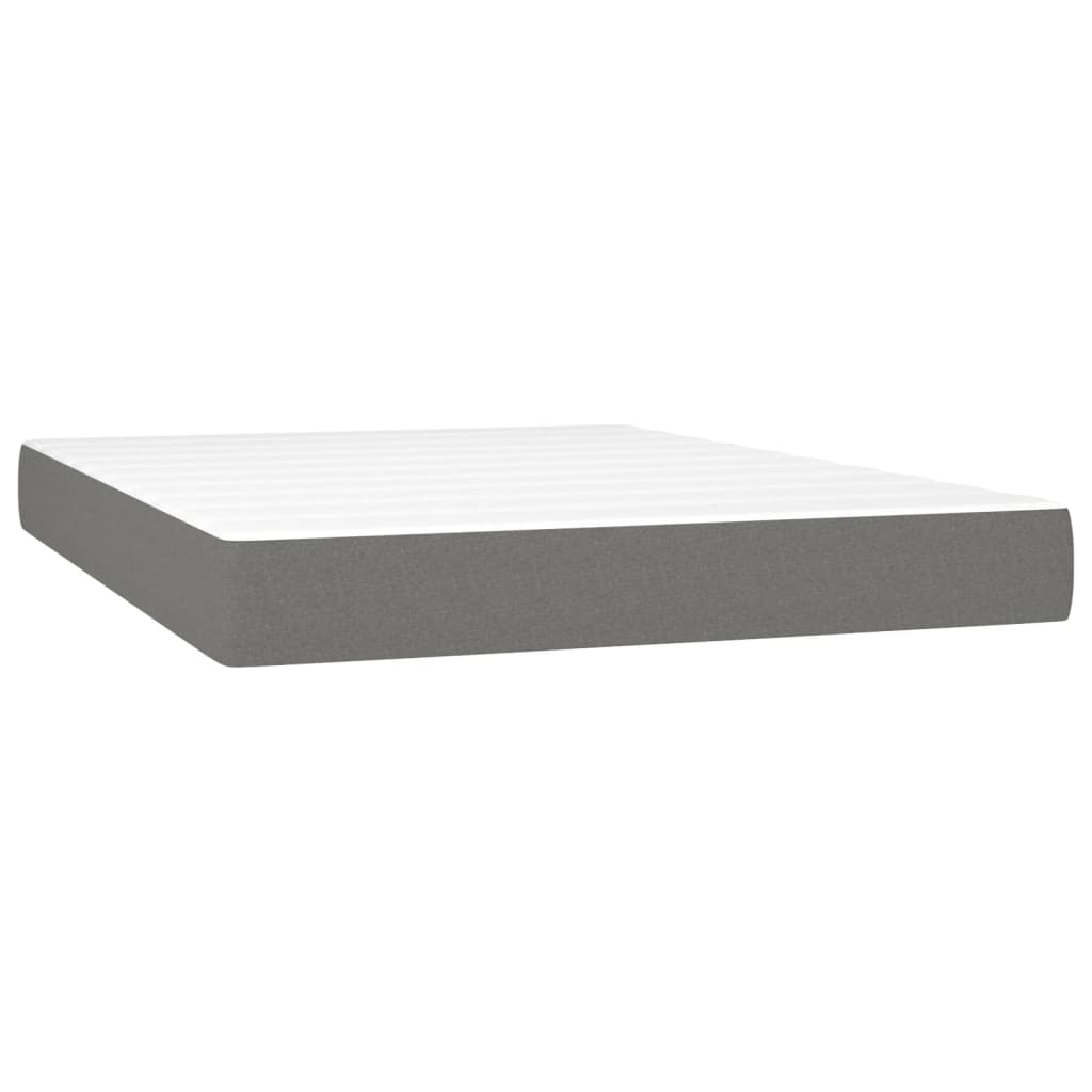 Taschenfederkernmatratze Mittel Dunkelgrau 140x190x20 cm Stoff