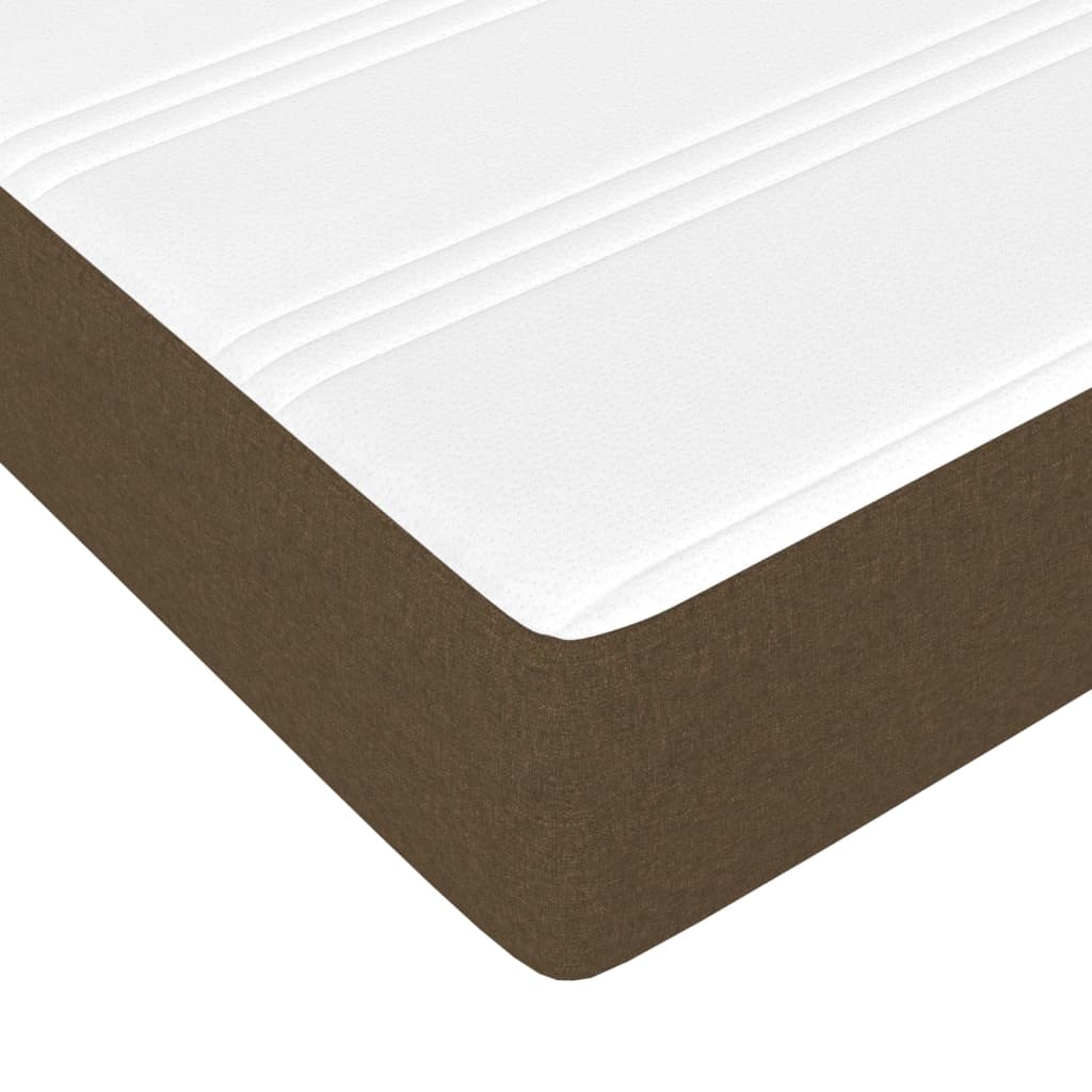 Taschenfederkernmatratze Mittel Dunkelbraun 140x190x20 cm Stoff