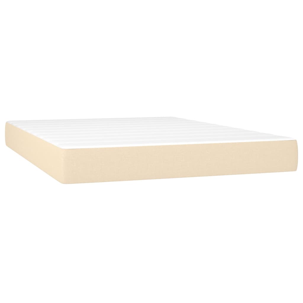 Taschenfederkernmatratze Mittel Creme 140x190x20 cm Stoff